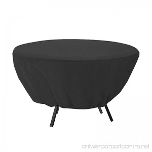 Mitef Waterproof Round Patio Table Cover - Outdoor Furniture Cover(50 inch Black) - B07D5VYDHT