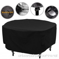 Patio Round Table and Chair Set Cover Outdoor Furniture Cover with Water Resistant and Durable Fabric  73"Dia x43"H - B07BDKCVFX