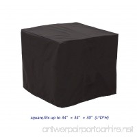 soldbbq 34 L x 34 D x 30 H Outdoor Square Black Air Conditioner Cover or for Barbecue Grills Cover Durable and Water Resistant - B079321HJQ