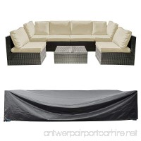 WOMACO Patio Cover Outdoor Furniture Lounge Porch Sofa Waterproof Dust Proof Protective Covers (128"x82"x29"  Black) - B07DKX2G6J