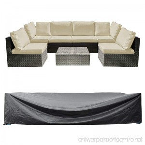 WOMACO Patio Cover Outdoor Furniture Lounge Porch Sofa Waterproof Dust Proof Protective Covers (128x82x29 Black) - B07DKX2G6J