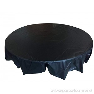 8-Pack Plastic Table Cover. 84 inch. Round.Solid Color-Black - B078L4FYX8