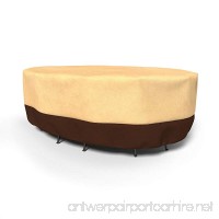Budge All-Seasons Oval Table and Chairs Combo Cover Extra Large (Khaki Brown) - B01I6XOREM