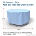 Budge All-Seasons Patio Bar Table and Chairs Cover Blue (60 Diameter x 42 Drop) - B00N2OF6FA
