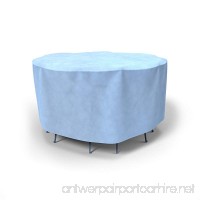 Budge All-Seasons Patio Bar Table and Chairs Cover  Blue (60" Diameter x 42" Drop) - B00N2OF6FA
