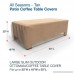 Budge All-Seasons Slim Patio Ottoman Cover / Coffee Table Cover Large (Tan) - B005PW09B8