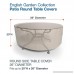 Budge English Garden Round Patio Table Cover Extra Small (Tan Tweed) - B00N2OED7W