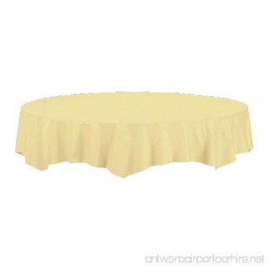 Creative Converting Octy-Round Paper Table Cover 82-Inch Ivory - B002WWD0MY