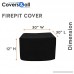 Fire Pit Outdoor Covers - Waterproof 100% UV Resistant Square Fire Pit Cover 18Oz PVC Fabric with Air Pockets and Drawstring for Snugfit to Withstand Winds & Storms. 30L x 30W x 12H Black - B07F6YM51Y