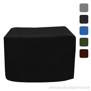 Fire Pit Outdoor Covers - Waterproof 100% UV Resistant Square Fire Pit Cover 18Oz PVC Fabric with Air Pockets and Drawstring for Snugfit to Withstand Winds & Storms. 30L x 30W x 12H Black - B07F6YM51Y