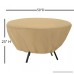 Mitef Waterproof Round Patio Table Cover - Outdoor Furniture Cover(50 inch Beige) - B07D5XBYYW