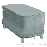 Patio Coffee Table Cover Rectangular Premium Outdoor Furniture Cover with Durable and Waterproof PEVA-Grey (L48 x W25 x D18) - B077MM2V54