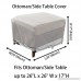 Patio Ottoman/Side Table Cover Rectangular Premium Outdoor Furniture Cover with Durable and Waterproof PEVA-Grey (L26 x W26 x D17) - B077M7RL44