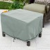 Patio Ottoman/Side Table Cover Rectangular Premium Outdoor Furniture Cover with Durable and Waterproof PEVA-Grey (L26 x W26 x D17) - B077M7RL44