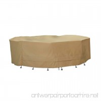 Seasons Sentry CVP01427 Large Round Table and Chair Set Cover  Sand - B00MN4YB42