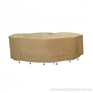 Seasons Sentry CVP01427 Large Round Table and Chair Set Cover Sand - B00MN4YB42