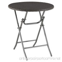 Barrington Wicker Easy Folding  Elegent and Transitional Style Outdoor Bistro Table in Slate Grey Finish - B07F5GK4TG