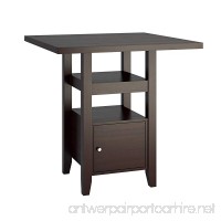 CorLiving DPP-690-T Bistro Counter Height Dining Table with Cabinet 36-Inch Cappuccino - B00Q4PHVKW