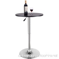 Eosphorus Round Cafe Pub Bar Bistro Table Patio Restaurant Cocktail Pedestal Table Adjustable Hight Swivel | Black - B07DLR657Y