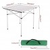 Dtemple 26.5 x 17.55 x 21.84 inch Aluminum Folding Square Table Adjustable Collapsible Card Table for Garden Picnic Party Camping (US STOCK) - B0798Q13TS
