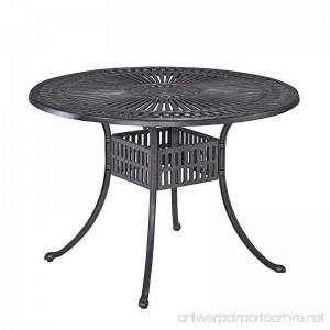 Home Styles 5560-30 Round Outdoor Dining Table 42-Inch Charcoal Finish - B00SILR32G