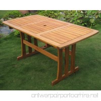 International Caravan TT-RE-007-IC Furniture Piece Royal Tahiti Outdoor Wood Rectangular Dining Table - B003E33W96