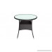 K&A Company Outdoor Poly Rattan Round Table Stylish Design 35.4x29 Black - B07F71LT2T