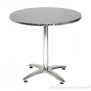 KFI Seating Outdoor/Indoor Round Pedestal Table X Base Stainless Steel Commercial Grade 32-Inch - B00STKHBPU