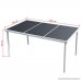LicongUS Outdoor Dining Table Black Dining Table Patio Dining Table Dimensions: 59 x 35.4 x 29.1 (L x W x H) - B07FTJC6HQ