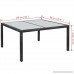LicongUS Outdoor Dining Table Poly Rattan Black Dining Table Patio Dining Table Size: 59 x 35.4 x 29.5 (L x W x H) - B07FTFN3F6