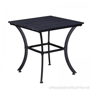 Oakland Living AZ904-TABLE-BK Modern Outdoor Dining Table Black - B07926D113