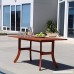 Vifah V189 Outdoor Wood Rectangular Table with Curvy Legs Natural Wood Finish 59 by 36 by 29-Inch - B001G5GCVE