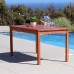 Vifah V98 Outdoor Wood Rectangular Table Natural Wood Finish 59 by 35 x 30-Inch - B001G5CJPW