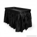 6 Foot Cooler Ice Table Party Ice Folding Table with Matching Skirt - Black - B01MDV4931