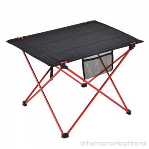 Aolvo Folding Picnic Table - Outdoor Garden Adjustable Aluminum Desk - Camp Portable Folding Table Lightweight - B07D34Z4F9