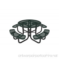 CoatedOutdoorFurniture TRD-GRN Top Round Portable Picnic Table  46-Inch  Green - B075H3WN35