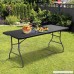 Custpromo 6' Folding Picnic Party Dining Portable Work Table Fold In Half Outdoor and Indoor Use (black) - B07CPMMLLN
