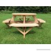 Dan's Outdoor Furniture Mfg. Co. LLC Western Red Cedar 45 Round Top Picnic Table w/Easy Seating - B01MR0TNGP