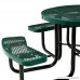Global Industrial 46 Expanded Metal Round Picnic Table Green - B0199RM3EA