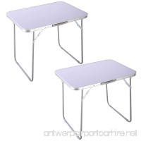 Goplus Portable Folding Aluminum Table In/Outdoor Picnic Party Dining Camping Desk - Pair - B01K1Y8YI4