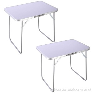 Goplus Portable Folding Aluminum Table In/Outdoor Picnic Party Dining Camping Desk - Pair - B01K1Y8YI4