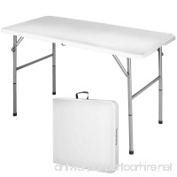 Heaven Tvcz 4' Table Off White Portable Indoor Outdoor Picnic Party Folding Dining Camp Tables Plastic Utility For Use Quickly & Easily - B07DCYBQGJ
