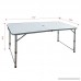 Idealchoiceproduct Height Adjustable Folding Camping Table Portable Picnic Table Patio Outdoor Furniture Utility table Party Dining Table Games Table 4ft - B0711YYQCR
