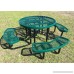 Lifeyard 46 Expanded Heavy Duty Metal Mesh Commercial Picnic Table Attached with Seats Round Green - B01F8LWLK2