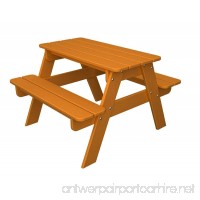 POLYWOOD Outdoor Furniture Kid Picnic Table Tangerine-Recycled Plastic Materials - B001VNCJJ0