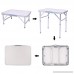 Vividy Portable Folding Table 2 Level Adjustable Aluminum Folding Picnic Table for Picnic Camping Working Garden Hiking Party Beach BBQ Utility Table 4 Feet - B07DD8BFMX