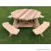 Western Red Cedar 49 Octagon Top Picnic Table w/Easy Seating - B01H42J45S