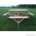 Western Red Cedar 61 Octagon Top Picnic Table w/Easy Seating - B01H5UAEM6