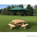 Western Red Cedar 61 Octagon Top Picnic Table w/Easy Seating - B01H5UAEM6
