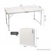 Z ZTDM 4 Foot Folding Table with Carrying Handle Portable Aluminum Picnic Camping Dining Adjustable Height Table Perfect for Commercial Use Outdoor Indoor - B07FL3KKN3